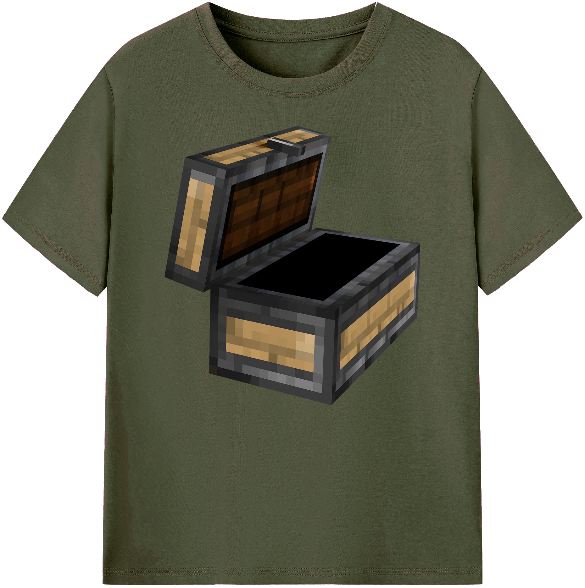 （画像用） マインクラフト ブロックの世界 Minecraft MC Block world 綿100％ メンズ半袖Tシャツ｜肌触りやわらか＆通気性